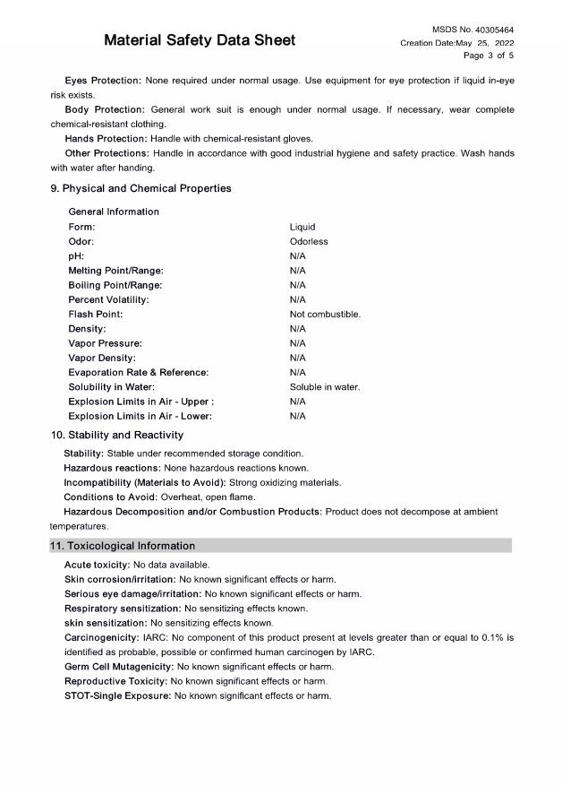 Material Safety Data Sheet