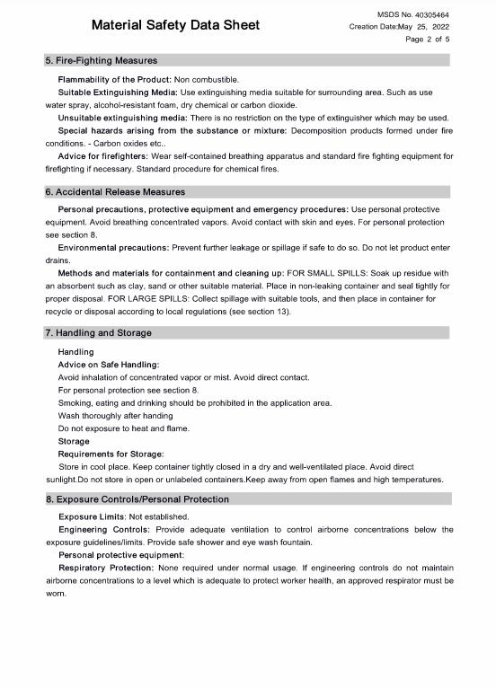 Material Safety Data Sheet